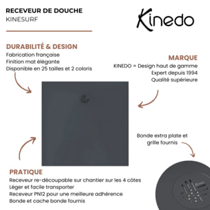 Receveur de douche KINEDO Kinesurf Nova Gris anthracite