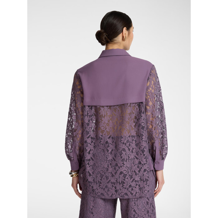 Elena Mirò - Camisa de encaje - Violeta
