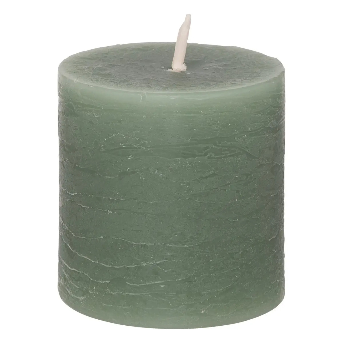 Lot de 4 bougies rustiques 60g vert eucalyptus