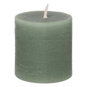 Lot de 4 bougies rustiques 60g vert eucalyptus