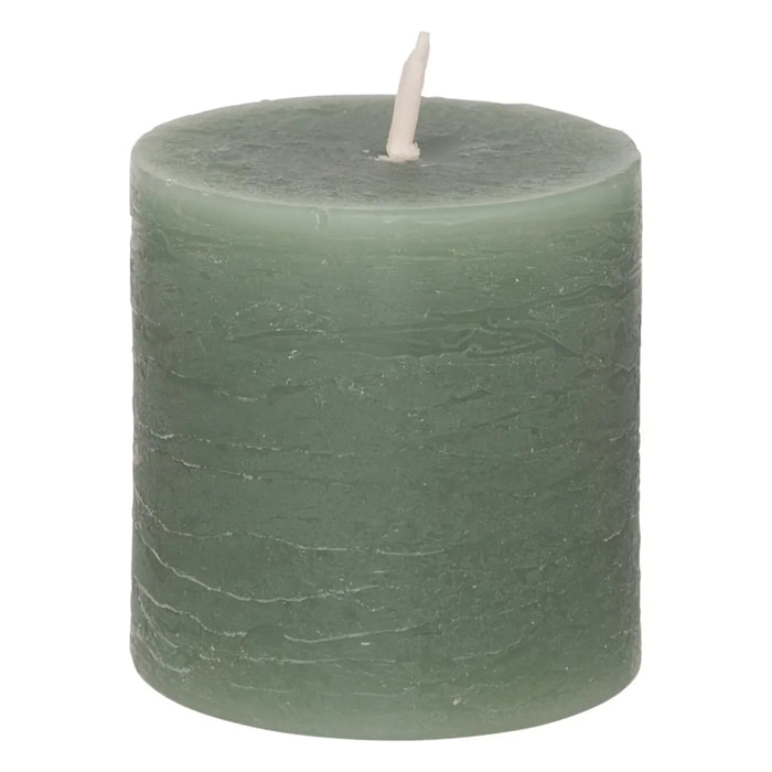 Lot de 4 bougies rustiques 60g vert eucalyptus