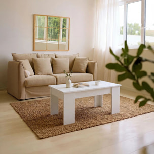 Mesa de centro elevable en blanco artik Norak Blanco Artik (Blanco Mate)