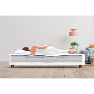 MATELAS MAX ONE ORTHOPEDIQUE DEHOUSSABLE MULTIZONE, 20 cm, 2 places - Moonia