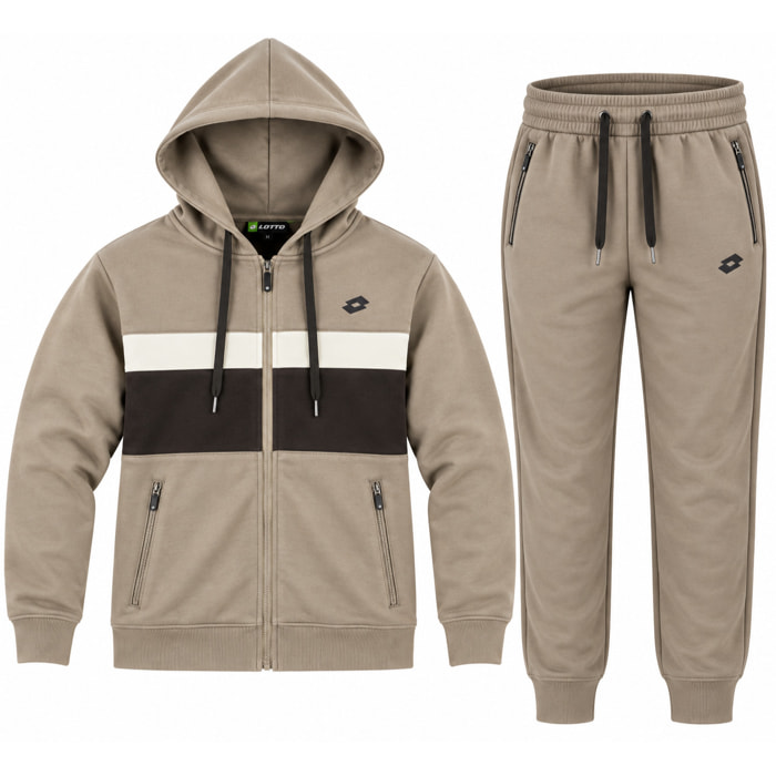 Tuta Uomo LOTTO Cotone Felpato Zip - Art.469438