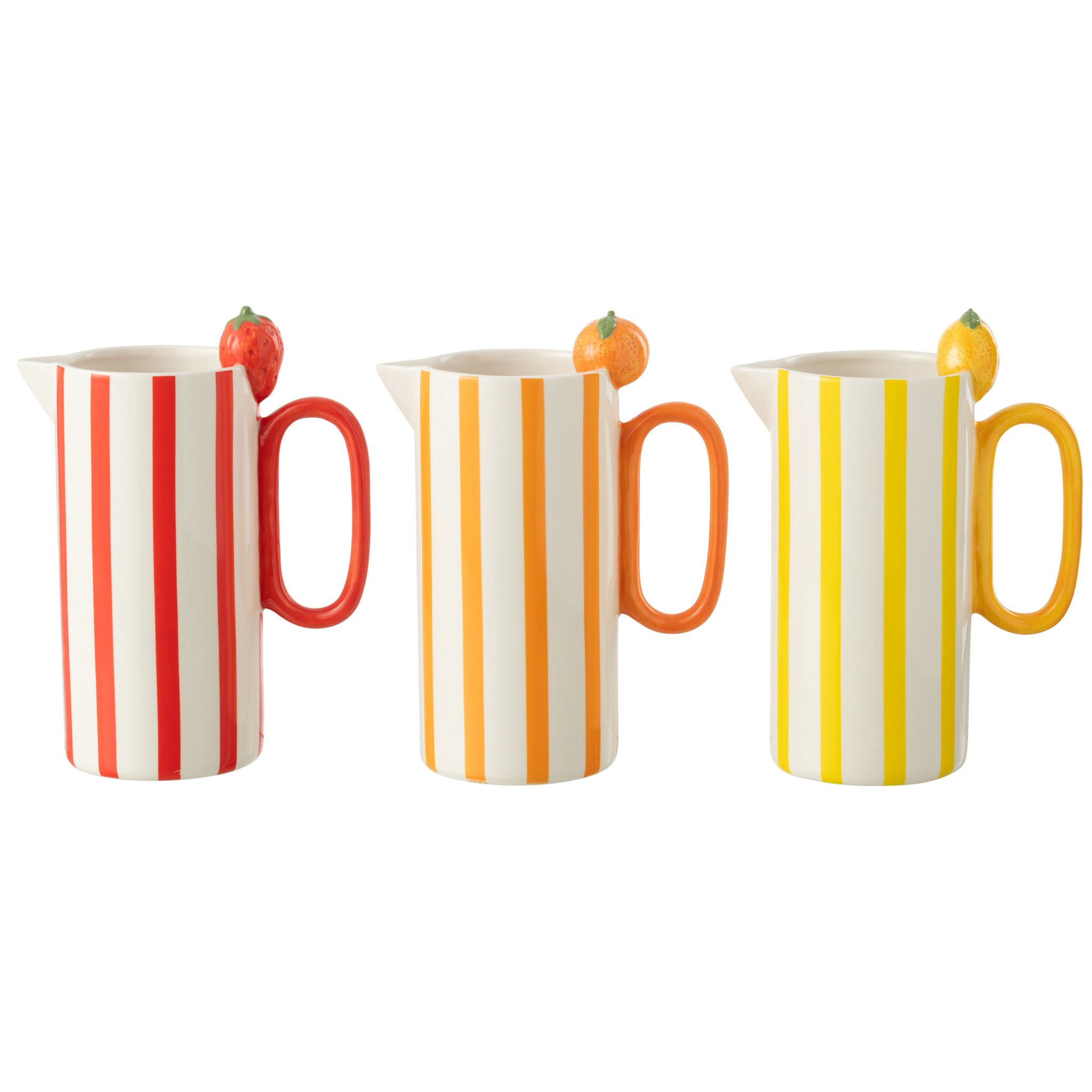 J-Line Cruche Fruit Dolomite Mix Assortiment De 3