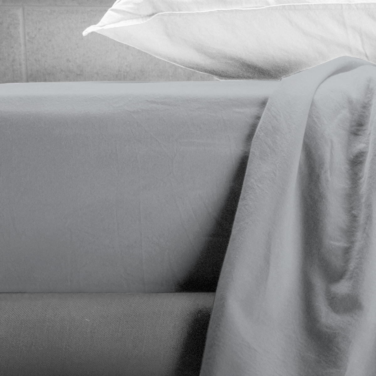 UNO CASA DESIGN Lenzuolo con Angoli Beatriz in 100% Cotone No-Stiro Tinta Unita_Matrimoniale_grigio-chiaro