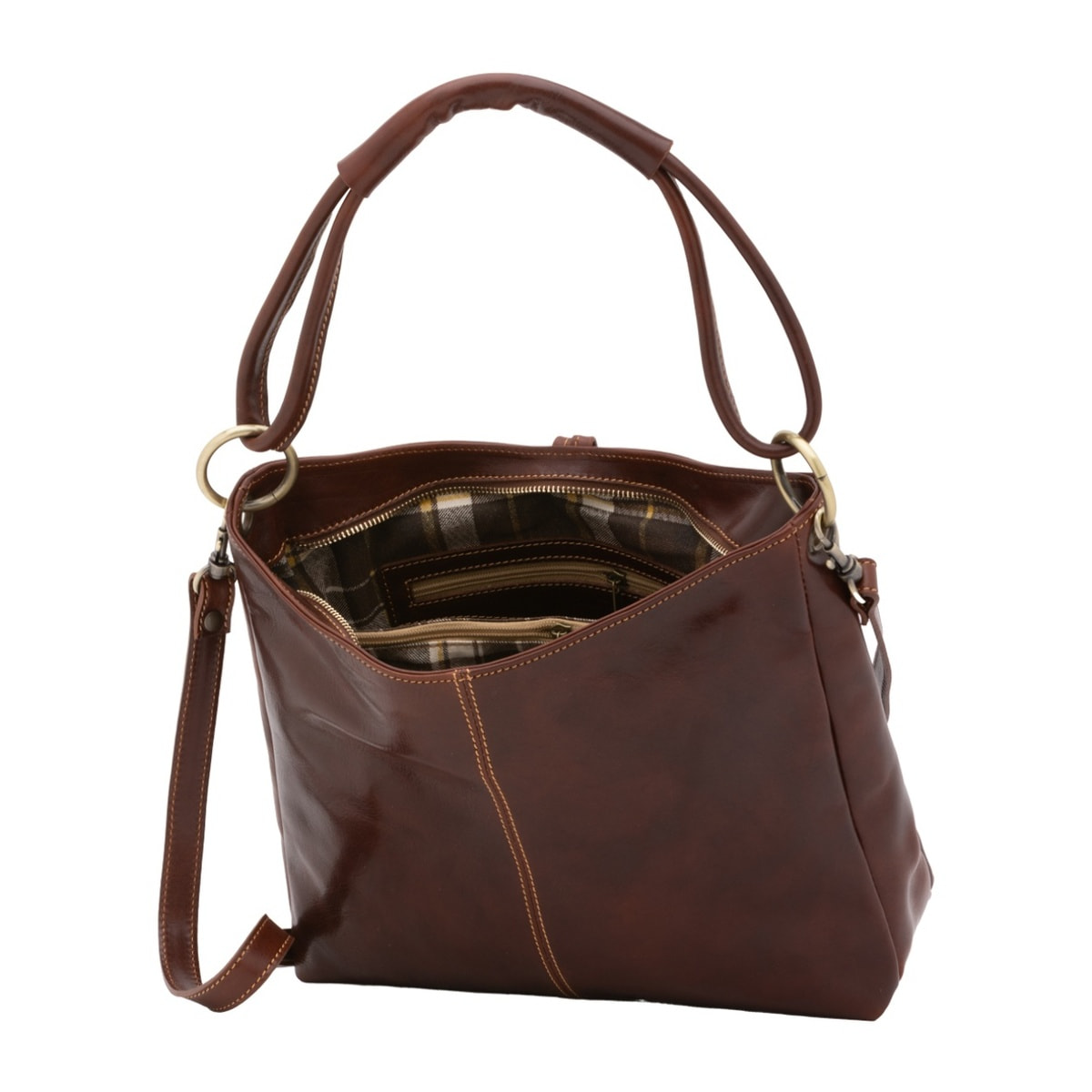 Borsa a spalla da donna - Modello False - 100% pelle - 29.0 x 32.0 x 11.0 cm