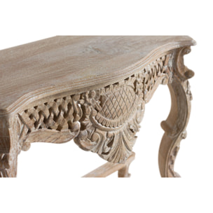 Consola de Madera de Mango 120 Cm Estilo Rústico Clásico