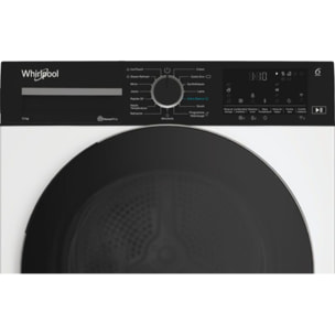 Sèche linge pompe à chaleur WHIRLPOOL CWD122MWBSFR 12kg - Capacité géante XXL & Anti-froissage