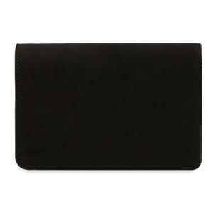 Borsa a tracolla minimal nera in microfibra