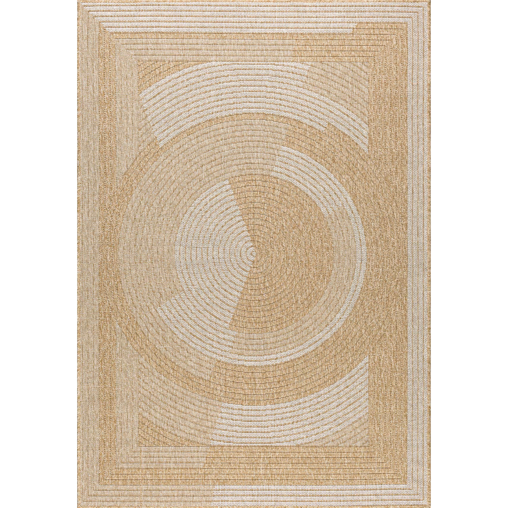 Nature - tapis effet jute blanc