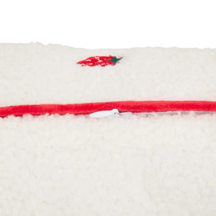 Coussin Fraci Fruits 50x30cm Blanc et Rouge