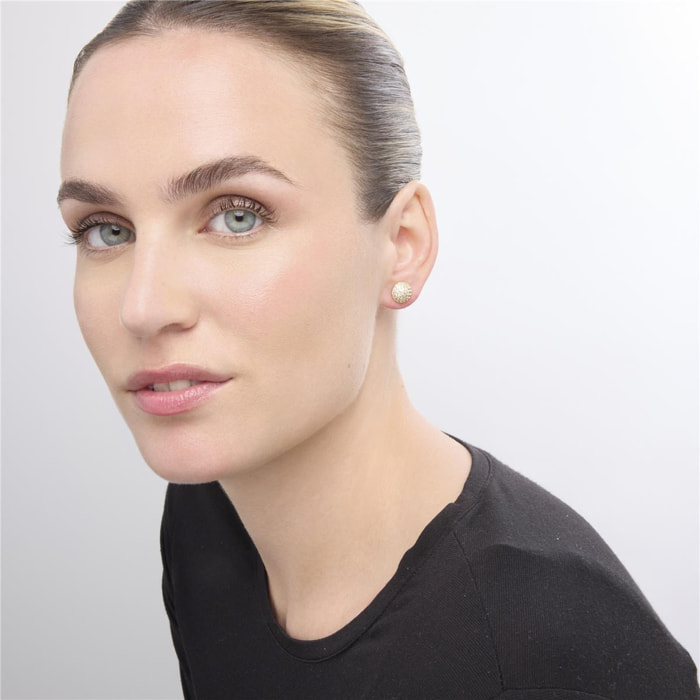 Pendientes acabado oro amarillo de 18k y Circonita Brillante