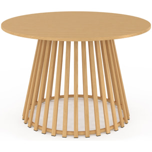 Ensemble repas Hortensia 6 places métal effet bois