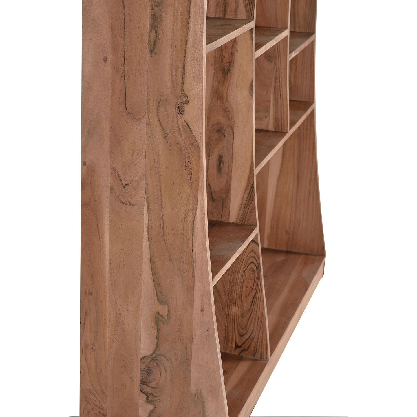 Librería de Madera de Acacia 120 Cm Estilo Rústico Moderno