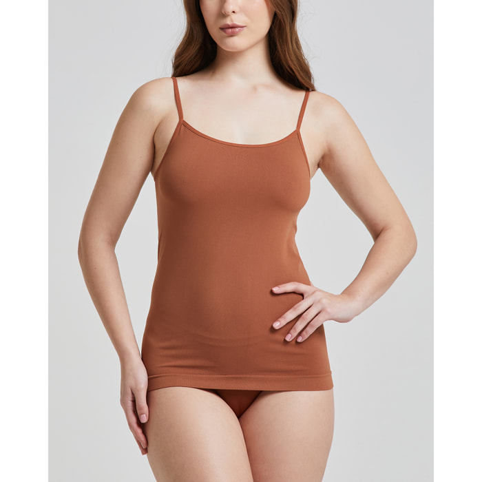 Canotta seamless con spalline sottili