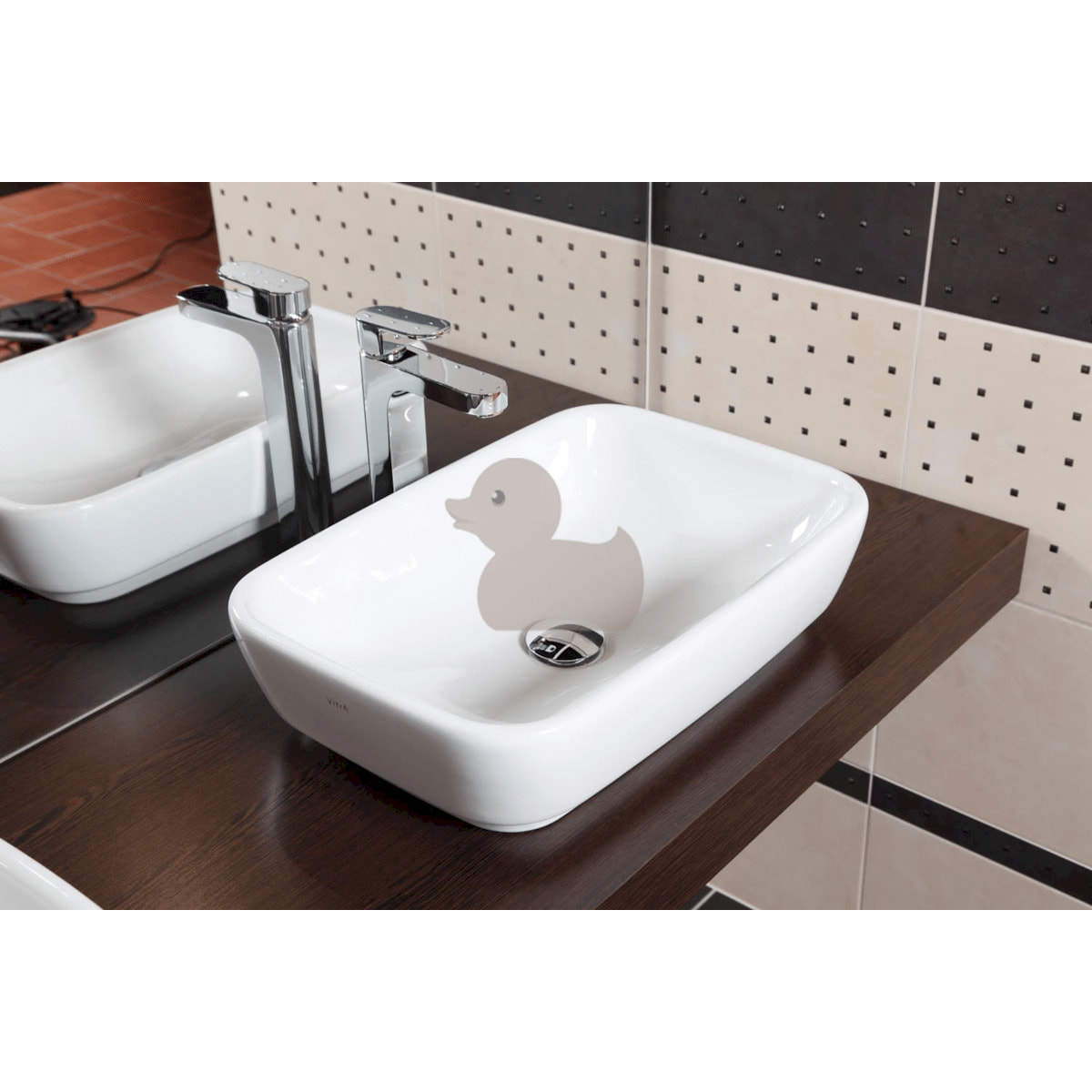 VitrA Shift vasque à poser 55x37,5 cm en céramique blanche, sans trou de robinetterie, sans trop-plein (4399-003-0016)