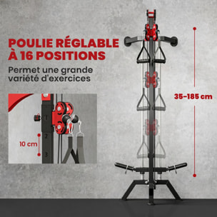 Machine à poulie musculation réglable 16 positions contrepoids max. 60 Kg