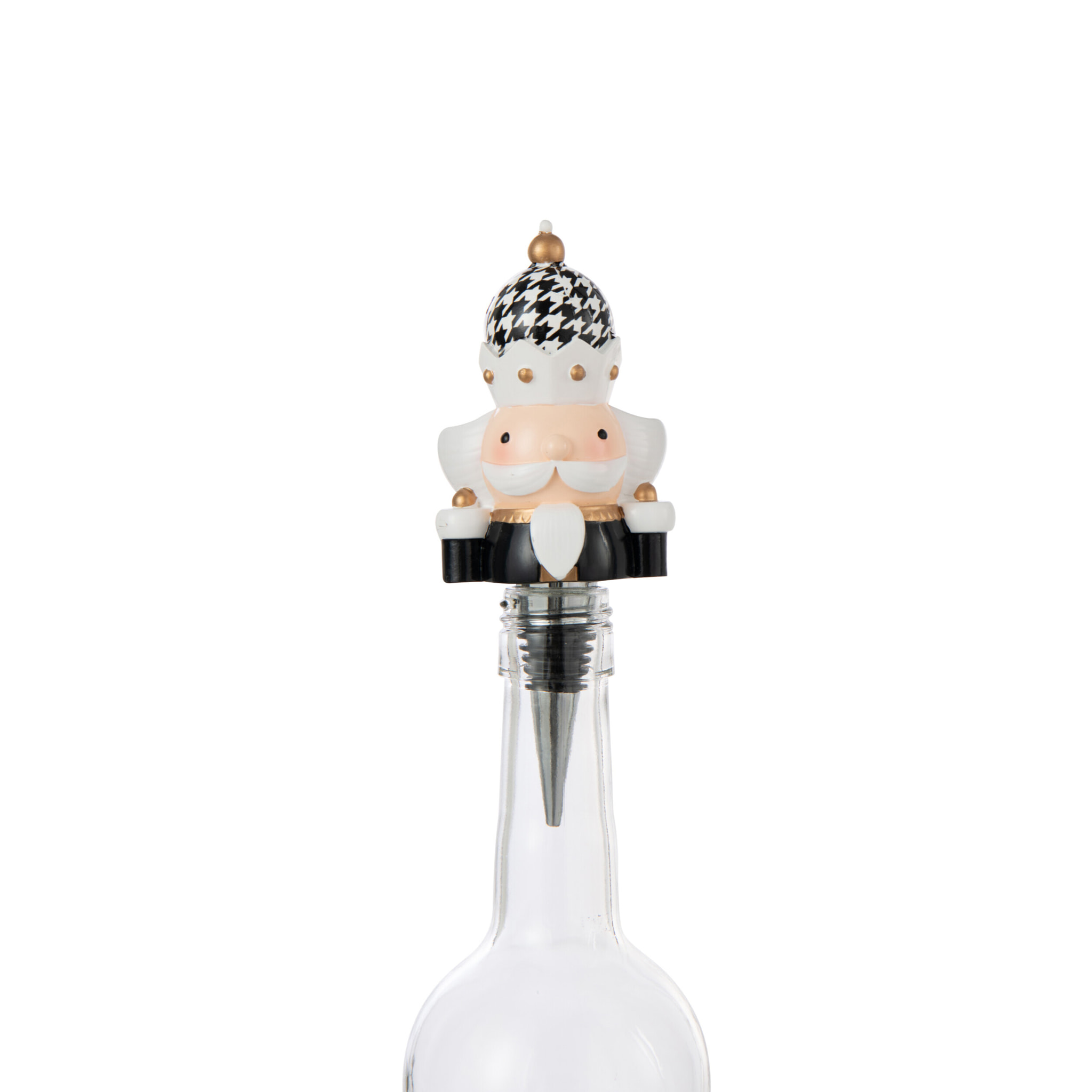 J-Line bouchon Pied-De-Poule - polyrésine - noir/blanc - boîte de 3