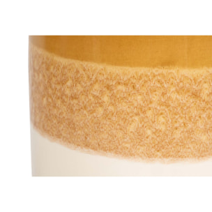 Florero Ceramica Beige Amarillo 24x24x41 Cm