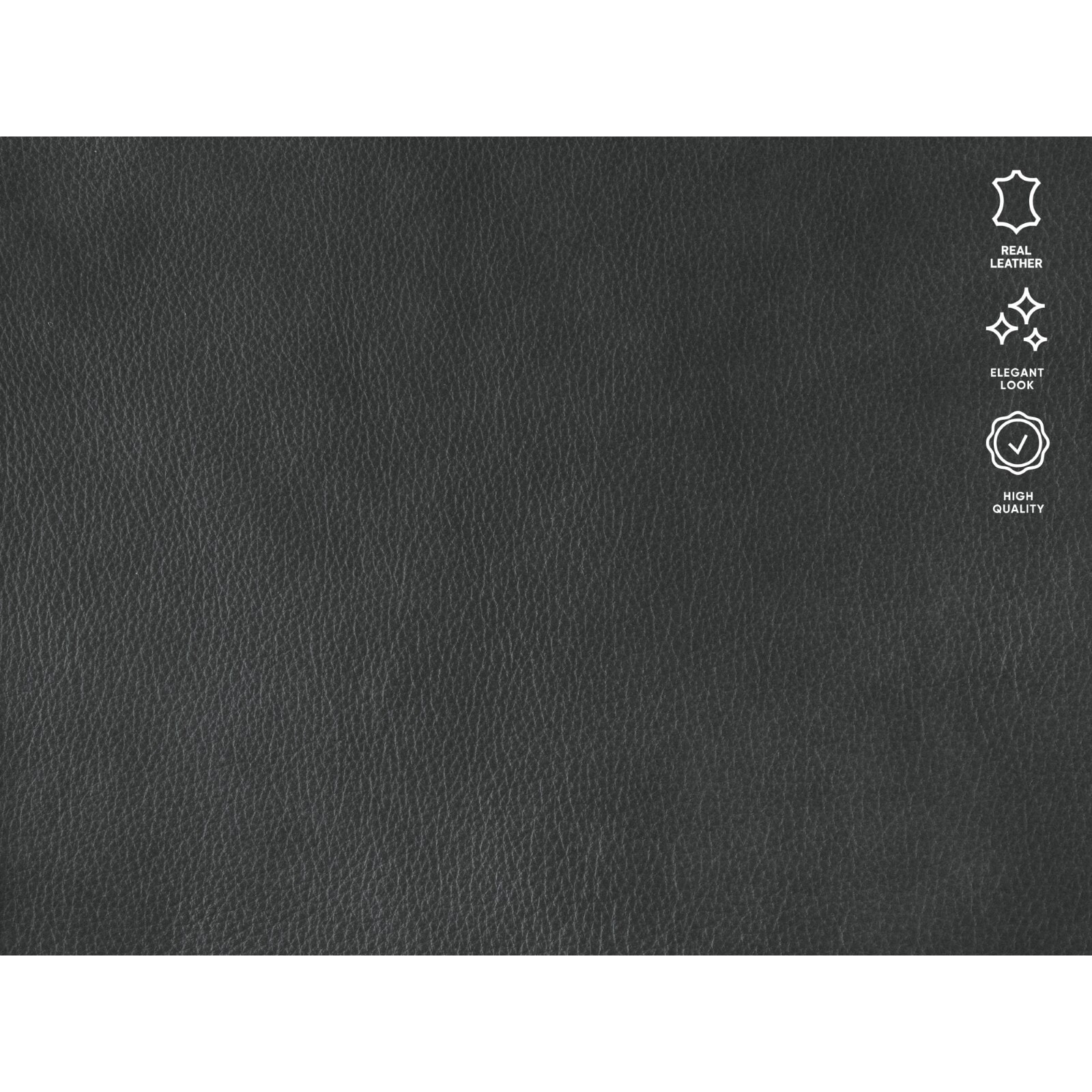 Canapé d'angle droit convertible "Audra" 4 places en cuir véritable bleu gris