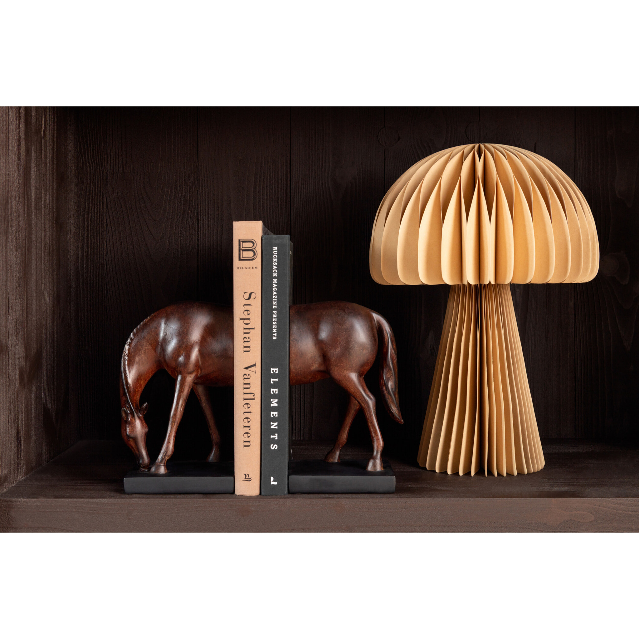 J-Line abat-jour Champignon Pliable - papier - or