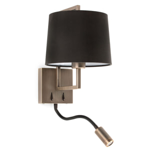 FRAME Lampe applique vieil or/black avec lecteur LED