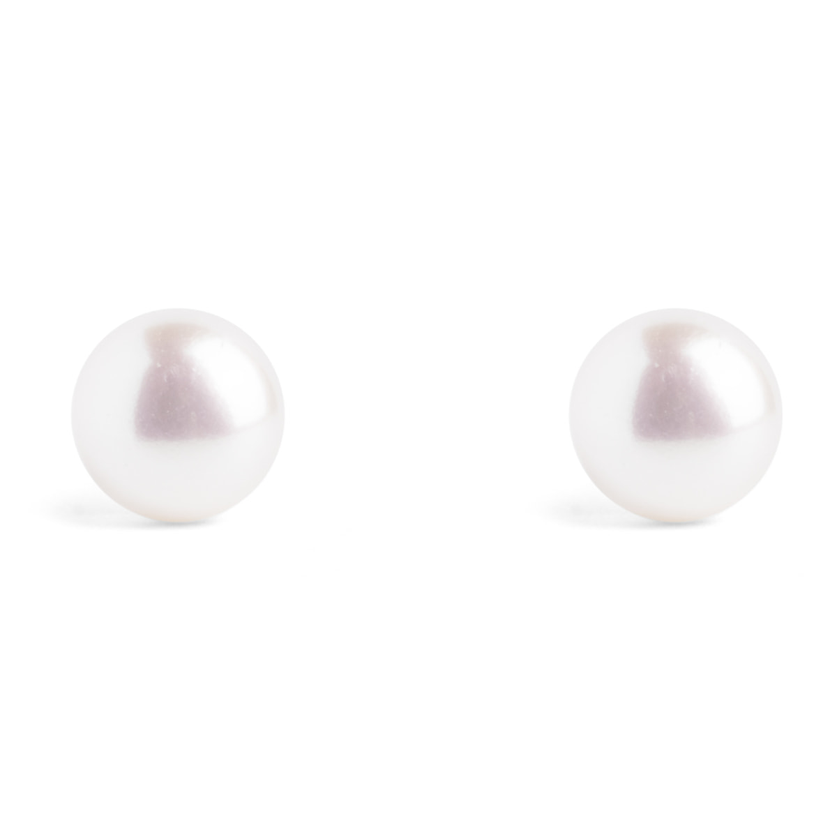 Pendientes Single Pearl Plata Baño Oro
