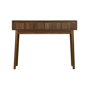 Console décor bois de noyer. 2 tiroirs - Linear