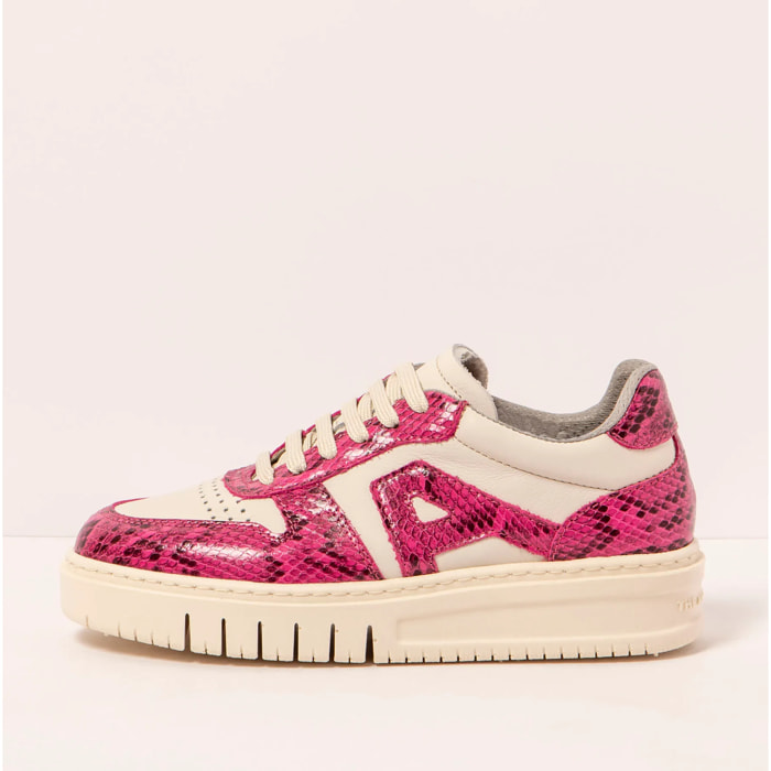 Zapatillas 1777 SNAKE FUXIA-CREAM/BELLEVILLE color Fuxia-cream