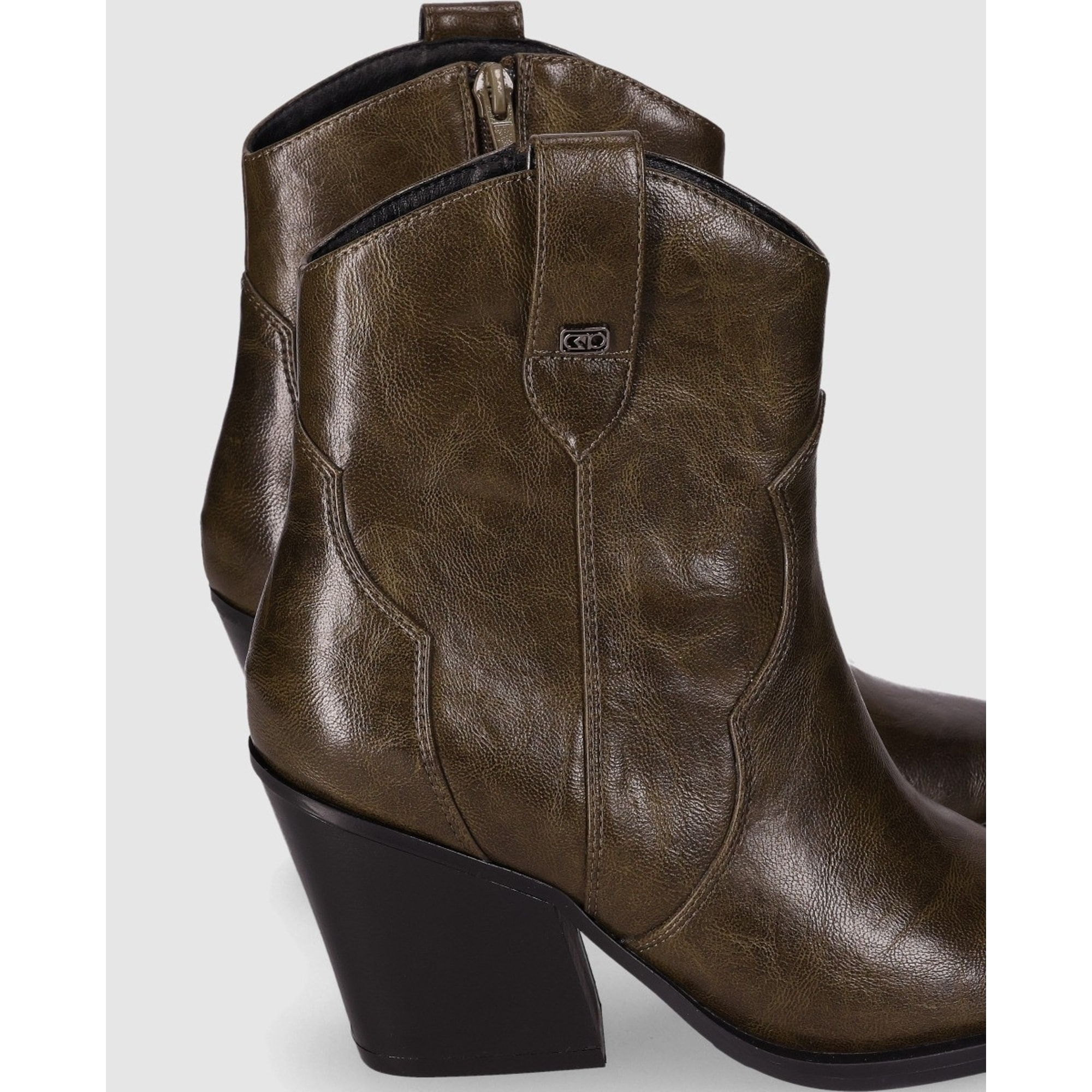 Botines - Kaki - Tacón: 7 cm