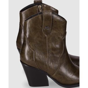 Botines - Kaki - Tacón: 7 cm