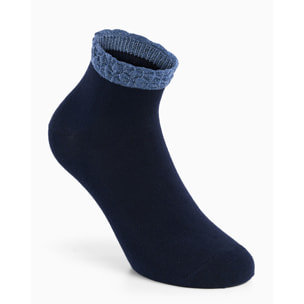 Calza Tosca con bordo in lamè goffrato