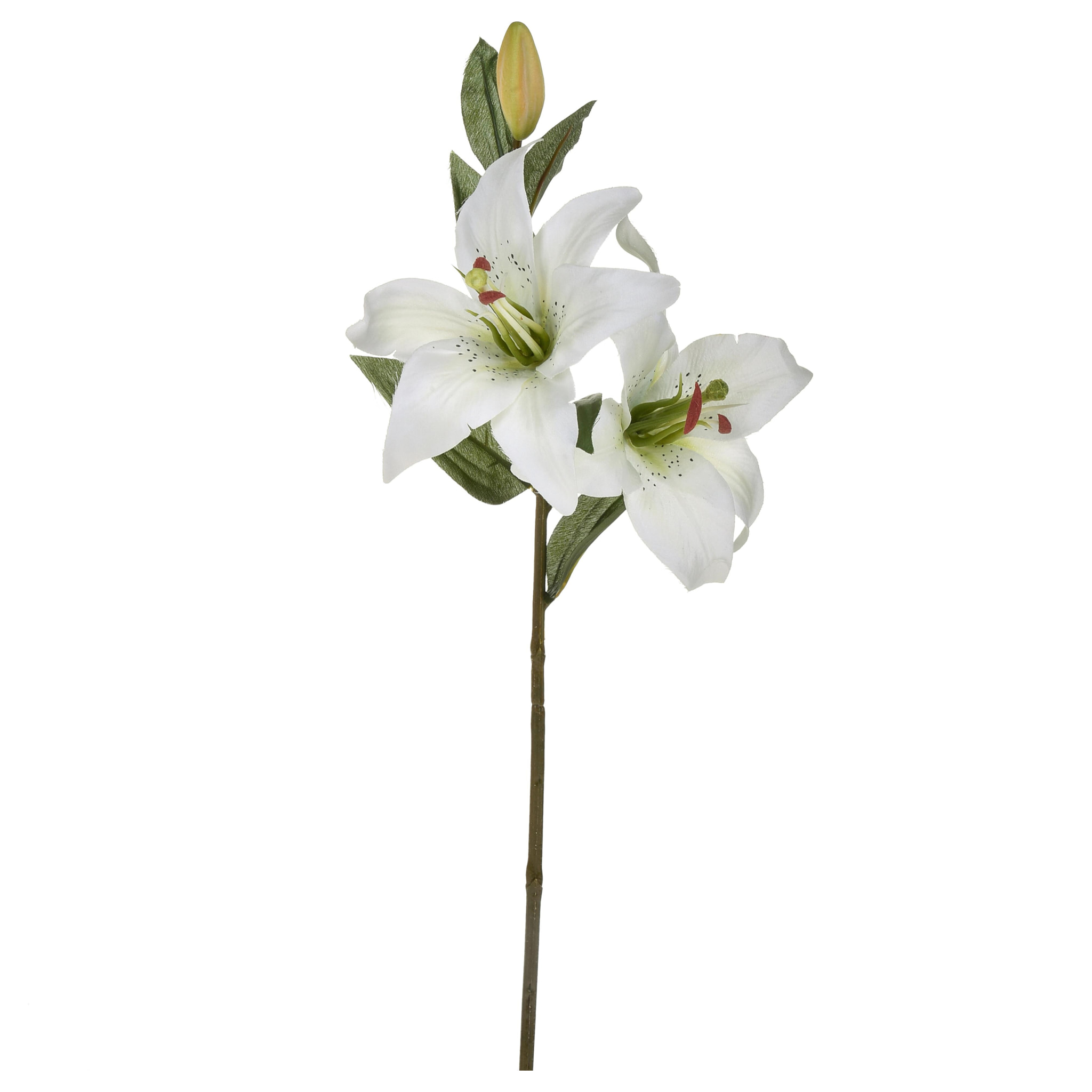 Lilium Composto Da 3 Fiori. Altezza 65 Cm - Pezzi 6 - 17X65X15cm - Colore: Bianco - Bianchi Dino - Fiori Artificiali