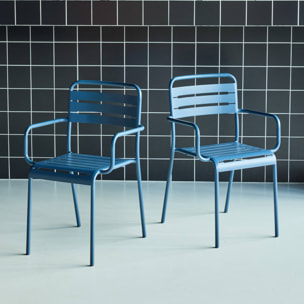 Fauteuil de jardin acier (lot de 2) AMÉLIA