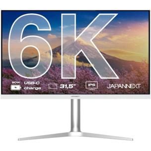 Ecran PC 6K JAPANNEXT JN-IPS326K-HSPC9 32'' IPS Blanc