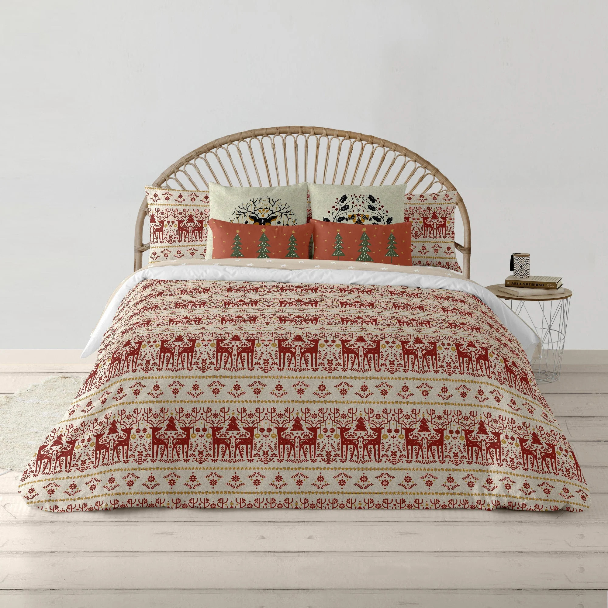 Housse de couette avec pressions 100% coton Merry Christmas 21
