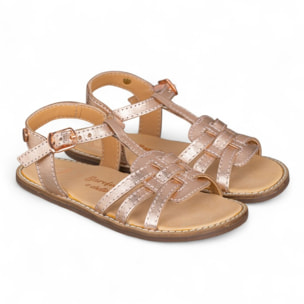 SANDALIA BAREFOOT PIEL CHETTO ORO ROSADO