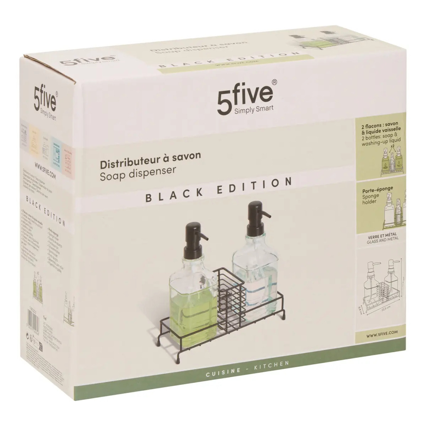 Distributeur de savon Black edition noir 475ml