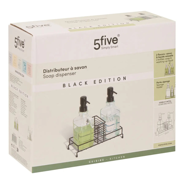 Distributeur de savon Black edition noir 475ml