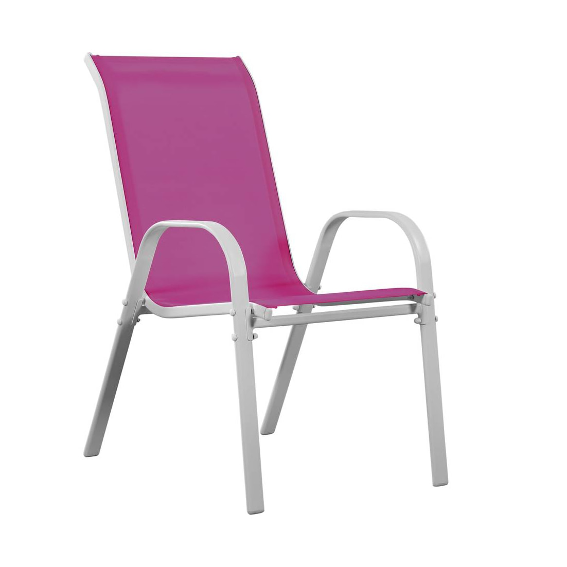 Fauteuil jardin Textilène "Cordoba" - Phoenix - Rose - Lot de 4