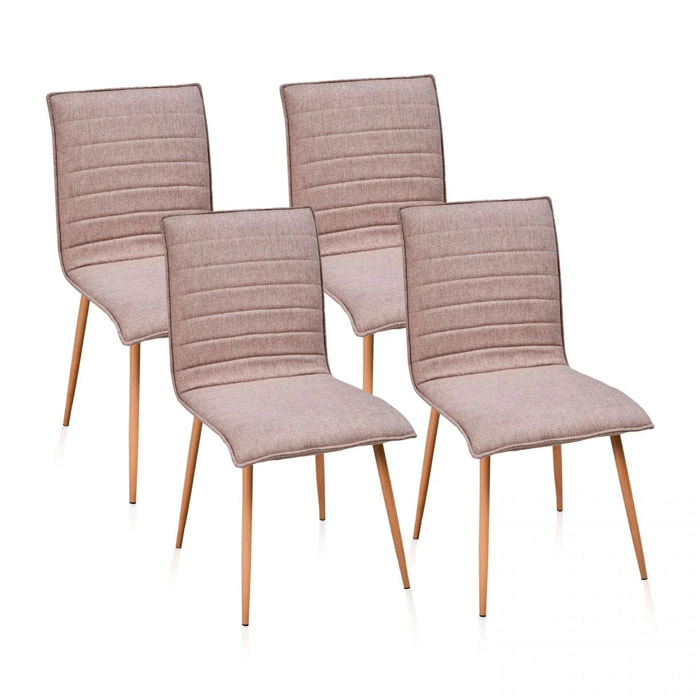 Pack 4 sillas de comedor Jules Tex Cambria