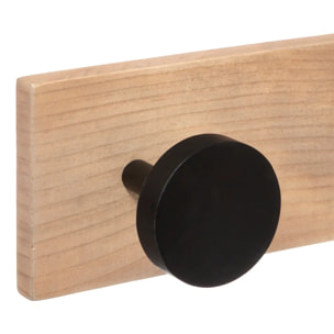 Patère 6 têtes pin noir