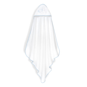 Capa Baño 1X1 Mod Oso Elefante Globos+Gorro Bco/Azul