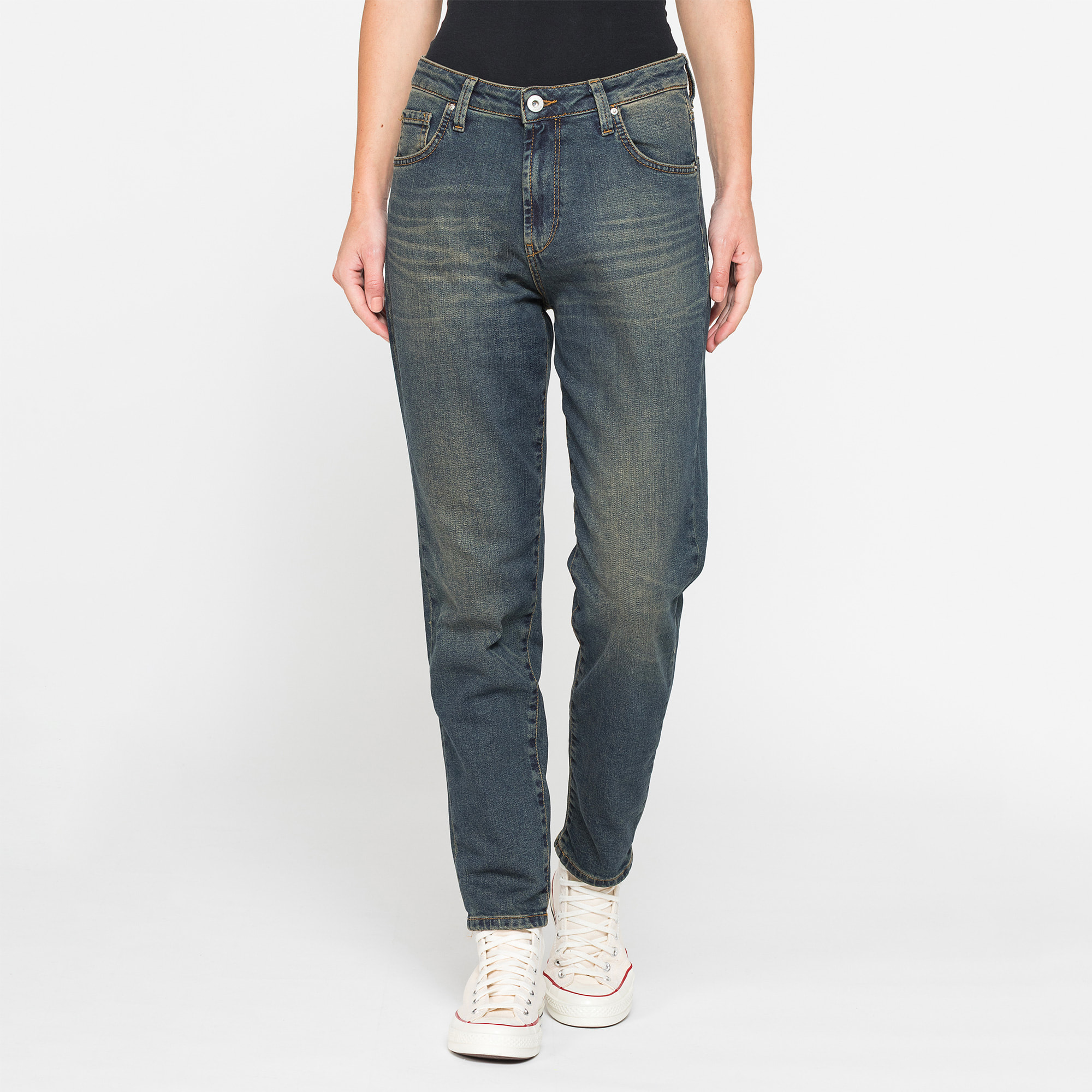 JEANS MOM CINQUE TASCHE IN DENIM STRETCH 12,2oz