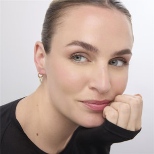 Pendientes acabado oro amarillo de 18k y Circonita Brillante