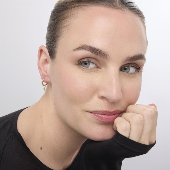 Pendientes acabado oro amarillo de 18k y Circonita Brillante