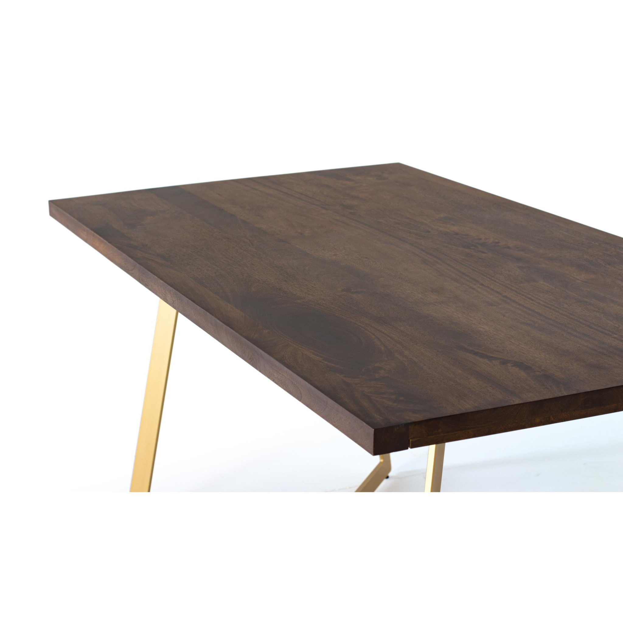Mesas de Comedor de Madera Maciza de Mango 200 Cm Estilo Rústico Moderno