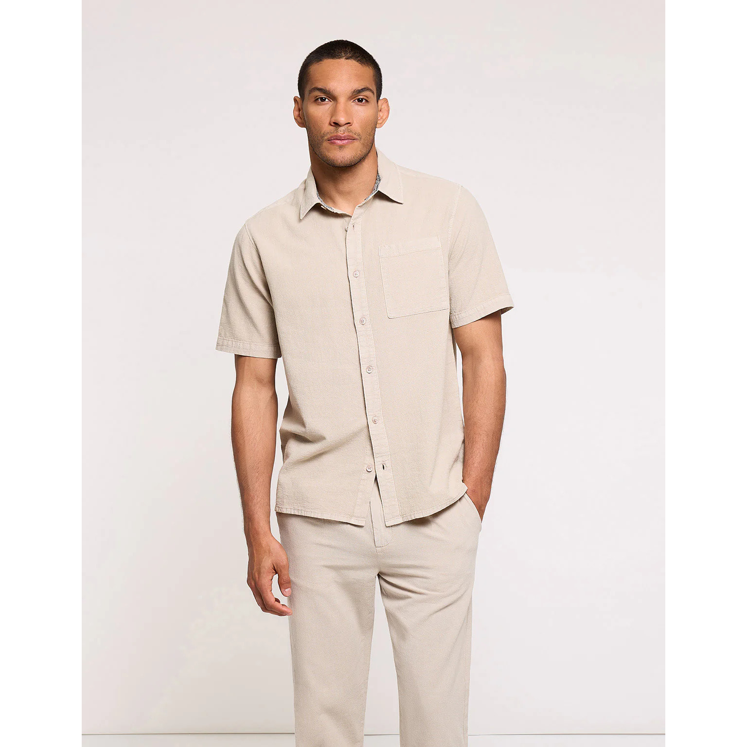Camisa Manga Corta Gris - Guatape
