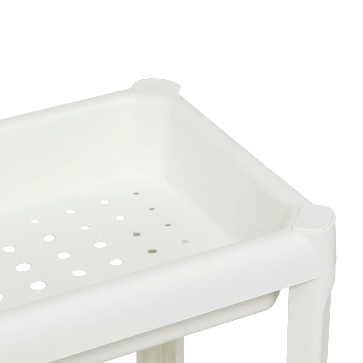 Étagère 4 niveaux en plastique blanc
